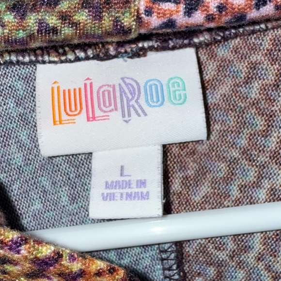 LuLaRoe Amber Vibrant Leopard Print Hoodie - Picture 4 of 4